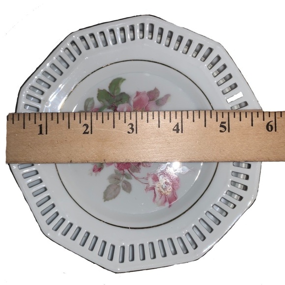 VINTAGE BAVARIA SCHUMANN small plates - pink floral 5-7/8"W 12 plates available - Picture 6 of 8